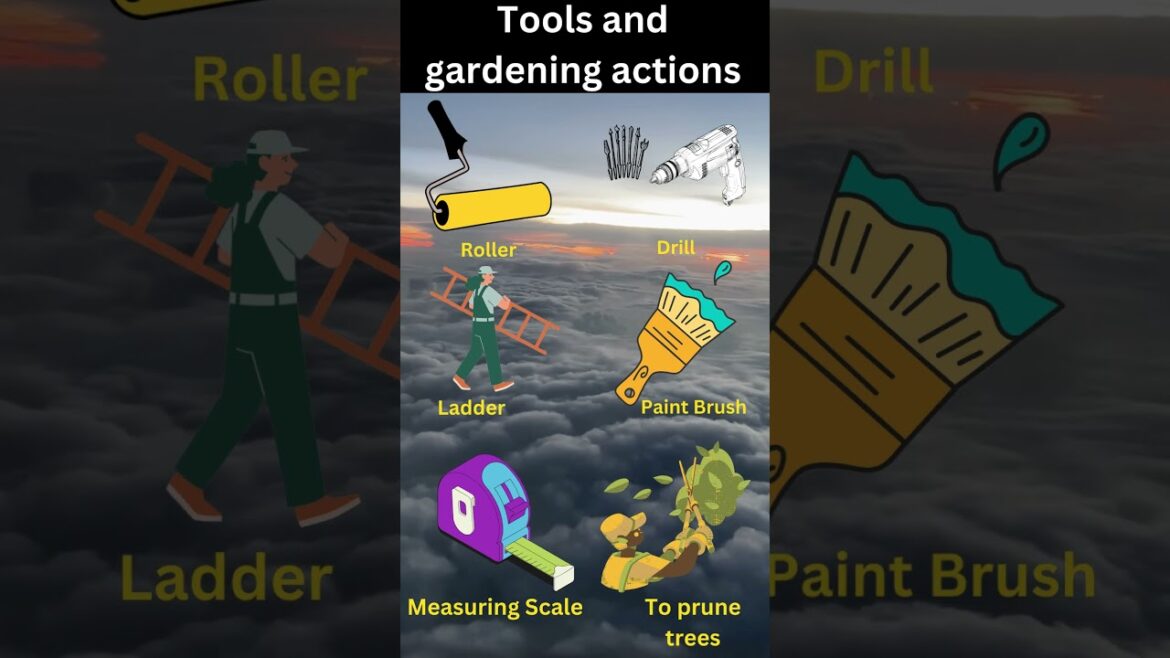 Gardening tools and actions vocabulary in english #vocabulary #vocabularybytopics