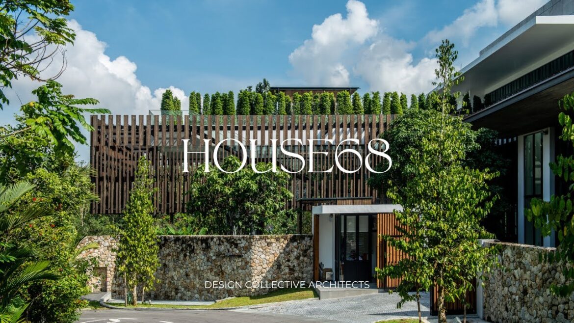 Tropical Modern House Design With Open Terraces, Water Gardens And Landscaped Courtyards