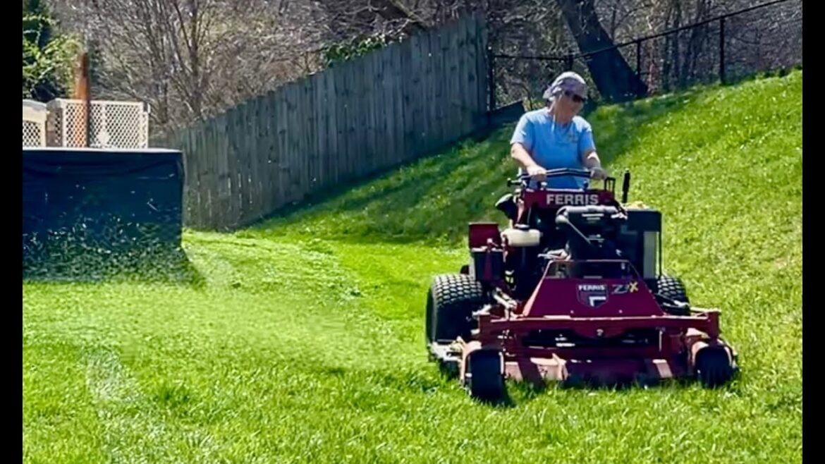 MOWING AND SPADING BEDS FOR MULCH INSTALL