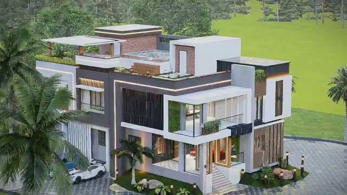 Modern House | Elevation & Garden Design|Cinematic 3D Walkthrough|HABRIQ Construction and Architects
