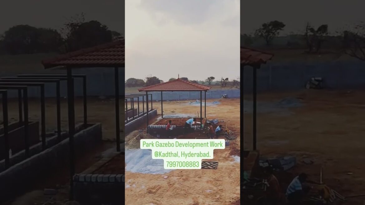 Gazebo Development Work @ Kadthal, Hyderabad.#nature #garden #landscape  #trending #viral #trend