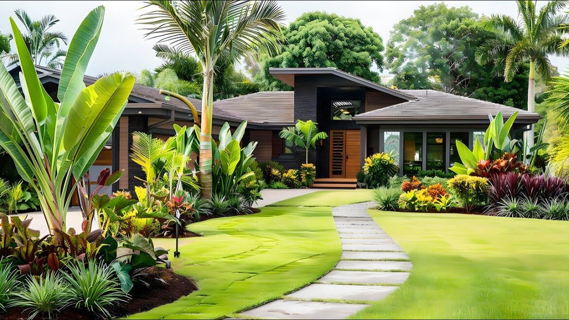 Tropical Front Yard Makeover: New Inspiring Ideas for Stunning Landscapes – Garden Design Ideas 2024 Tropical Front Yard Makeover: New Inspiring Ideas for Stunning Landscapes - Garden Design Ideas 2024