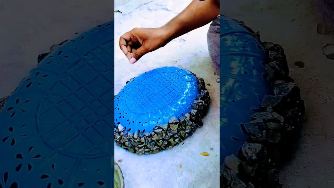 how to make cement flower pot #gardening #flowers #moneyplantcare #moneyplant #plants