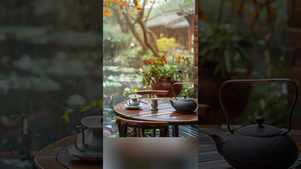 Drink tea, watch the rain in the lake with Japanese garden | Agarwood Healing Drink tea, watch the rain in the lake with Japanese garden | Agarwood Healing