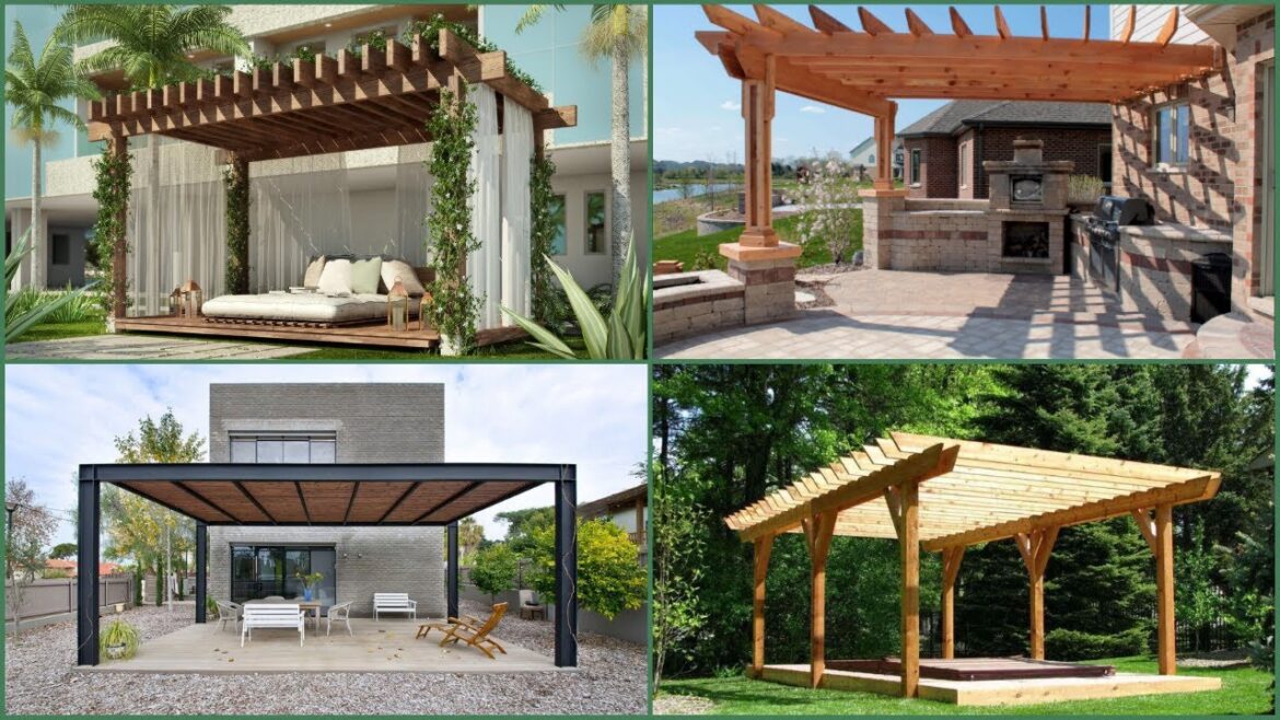 Patio Pergola Design Ideas Backyard Garden Landscaping ideas 2024 | Terrace/Rooftop Garden Pergola