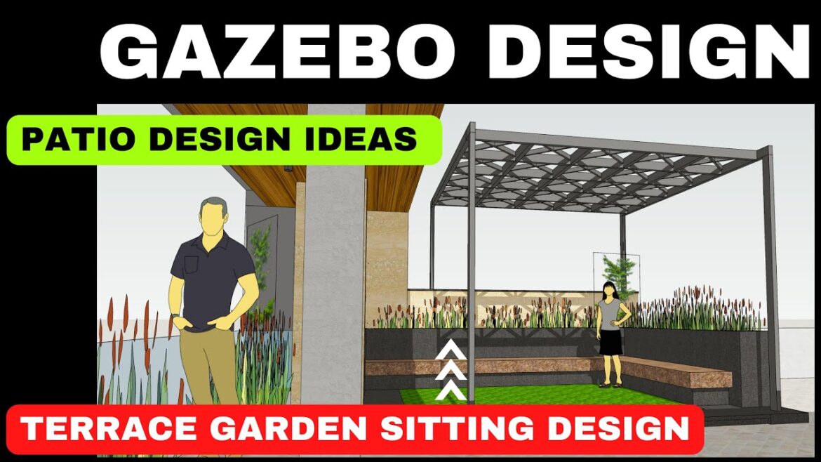 Modern Rooftop Gazebo Design | Patio Design Ideas | Backyard Gazebo Ideas | Pergola Design@91Homes