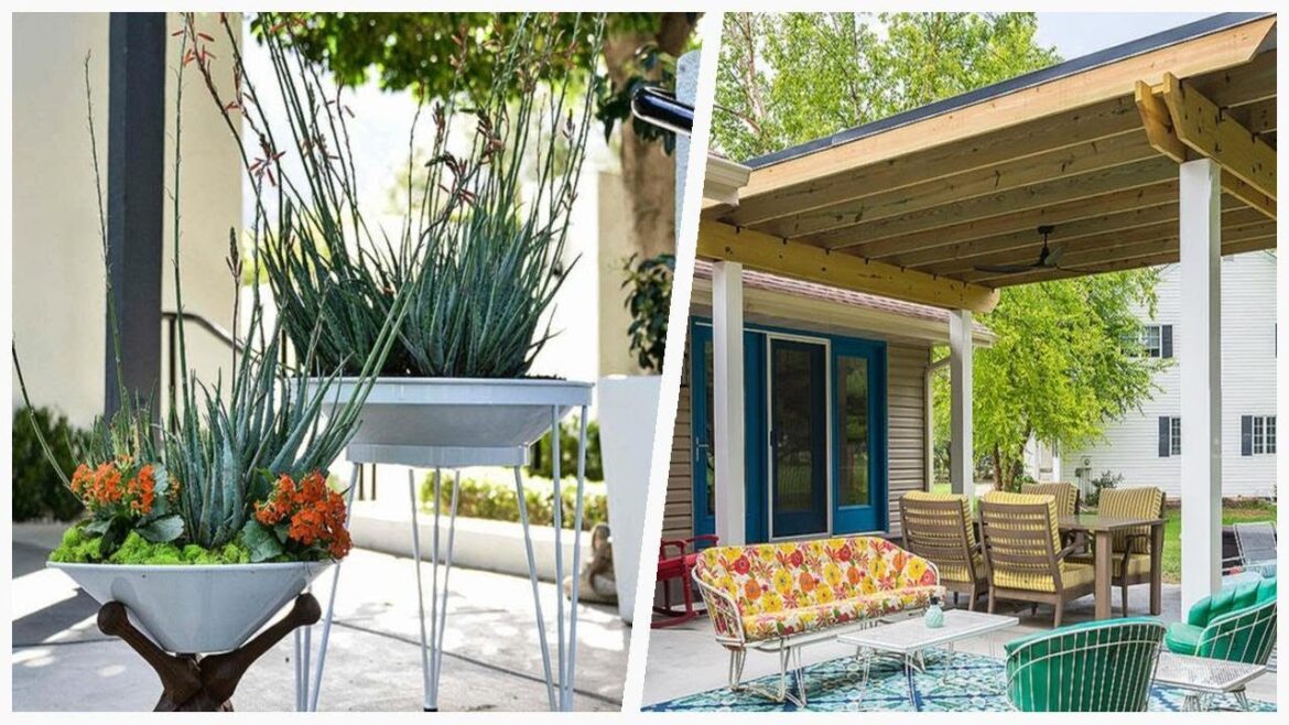 75 Mid-century Modern Patio Container Garden Design Ideas You'll Love 😊