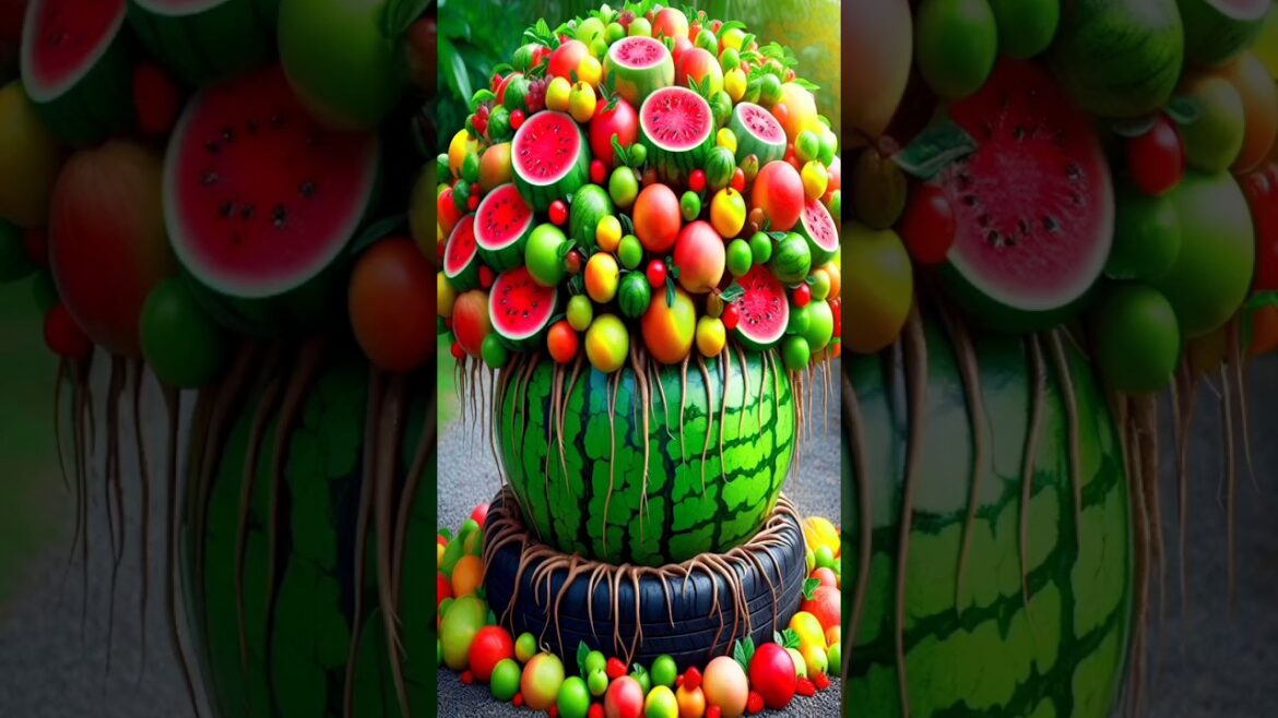 A quick and easy method for growing and planting hybrid fruit trees of watermelon and guava. #garden A quick and easy method for growing and planting hybrid fruit trees of watermelon and guava. #garden