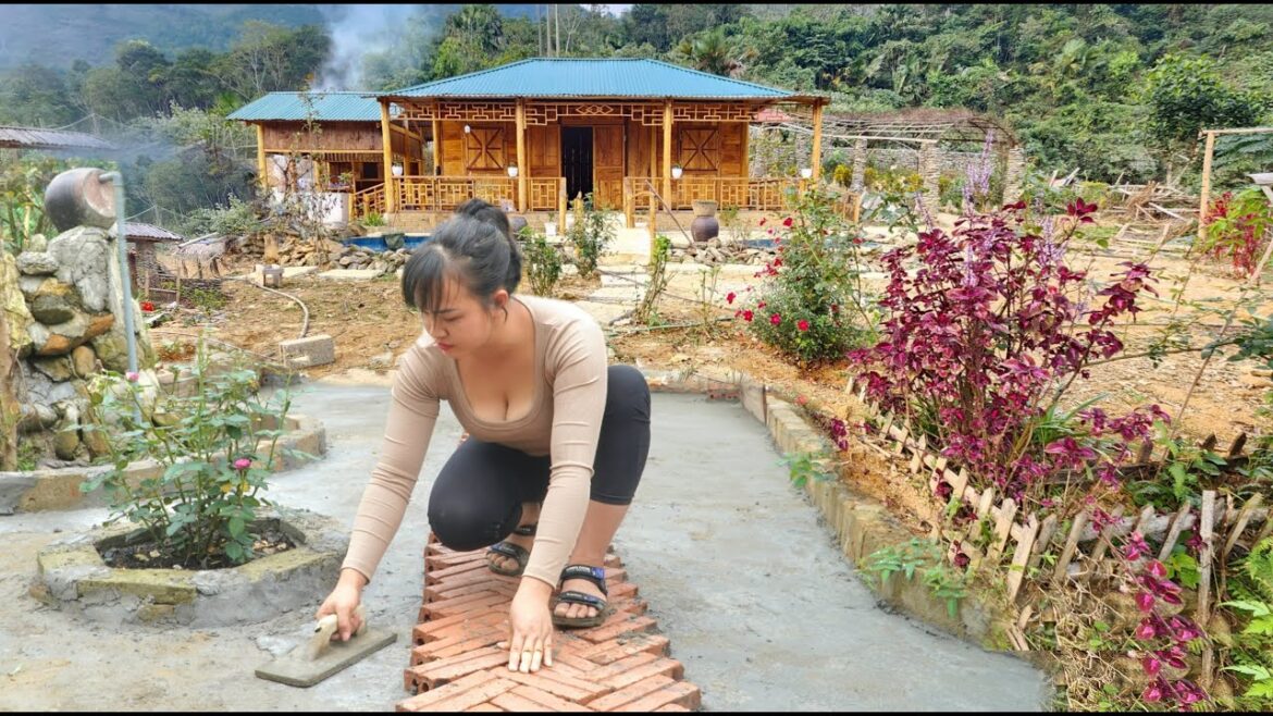 My idea of building a path around the garden house turned out as expected My idea of building a path around the garden house turned out as expected