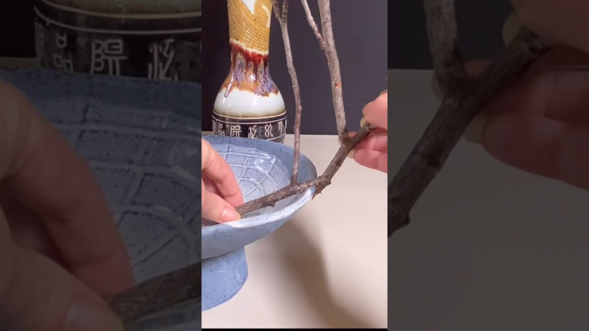 Blossoming Harmony: Plum Blossom Floral Arrangement #flowermaking Blossoming Harmony: Plum Blossom Floral Arrangement #flowermaking