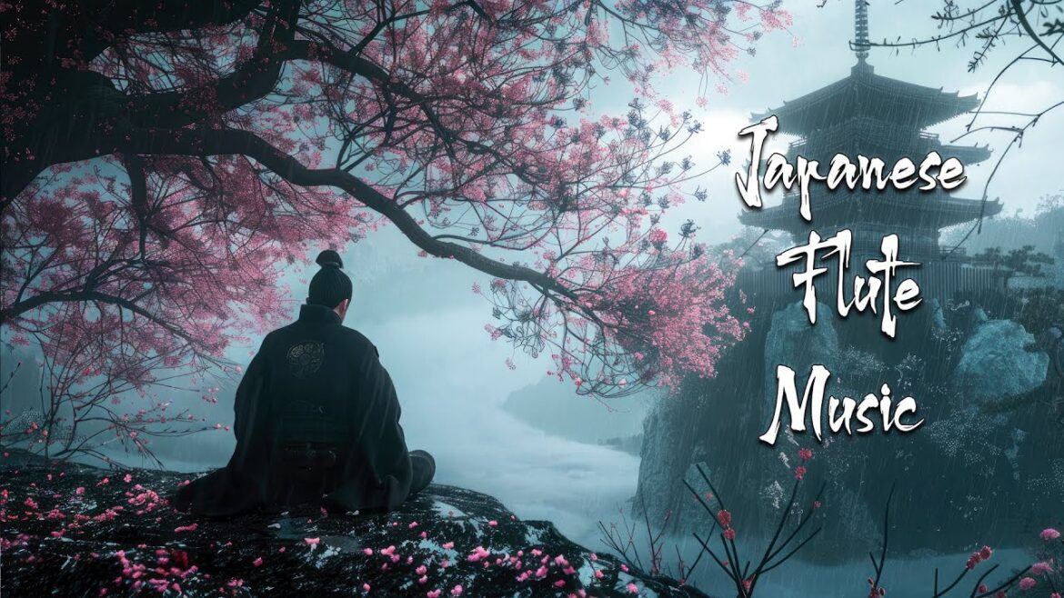 Rainy Day in the Cherry Blossom Garden - Japanese Flute Music Stress Relief, Meditation, Healing