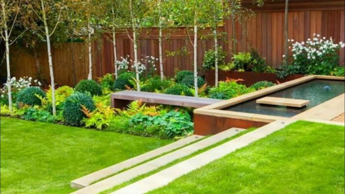A big garden with small pool ! Beautiful park backyard/Garden with small seating area ideas#garden A big garden with small pool ! Beautiful park backyard/Garden with small seating area ideas#garden