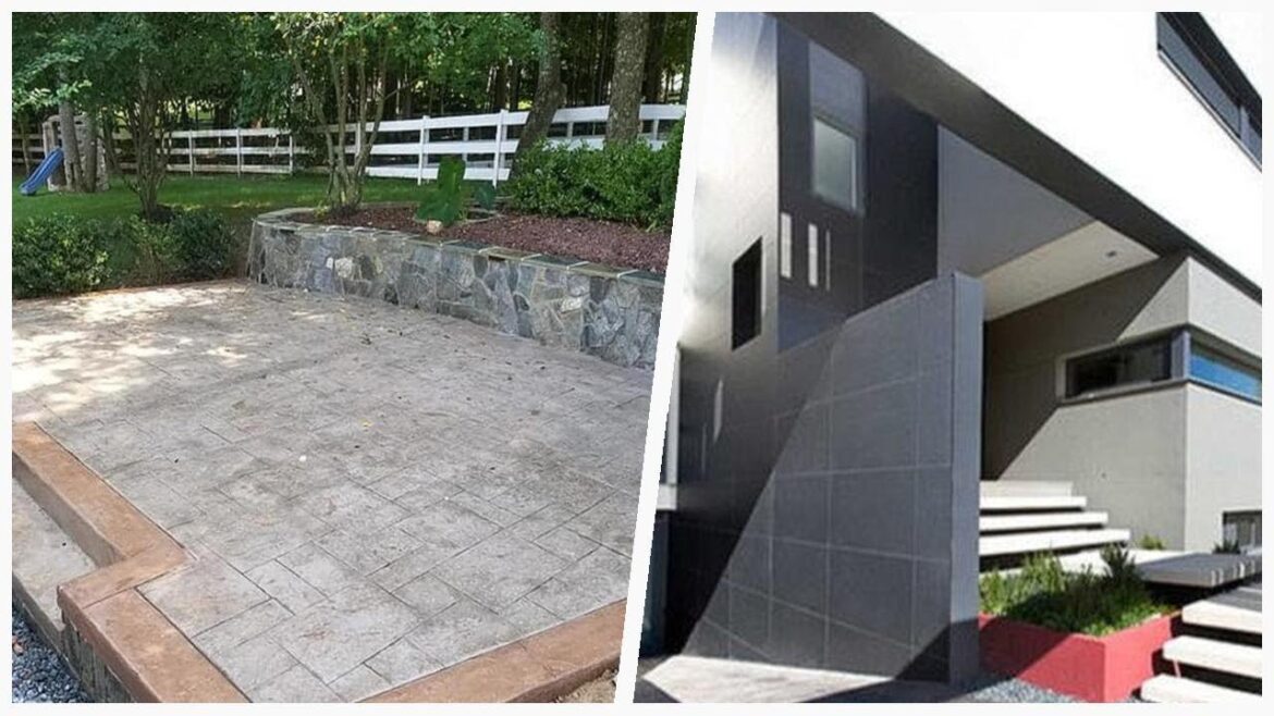 75 Stamped Concrete Patio Container Garden Design Ideas You'll Love 😊