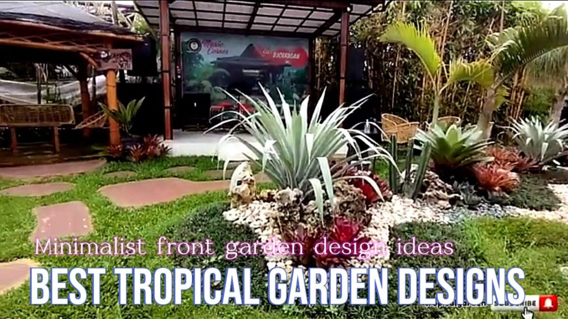 Best front garden design ideas, elegant tropical garden designs