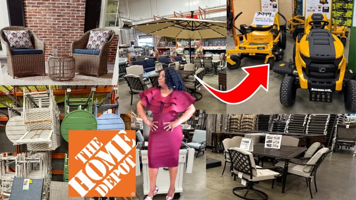 🔴 Home Depot Patio Furniture Lawn Mowers 11Ft Solar Umbrella Griddles & Grills Tables & Chairs