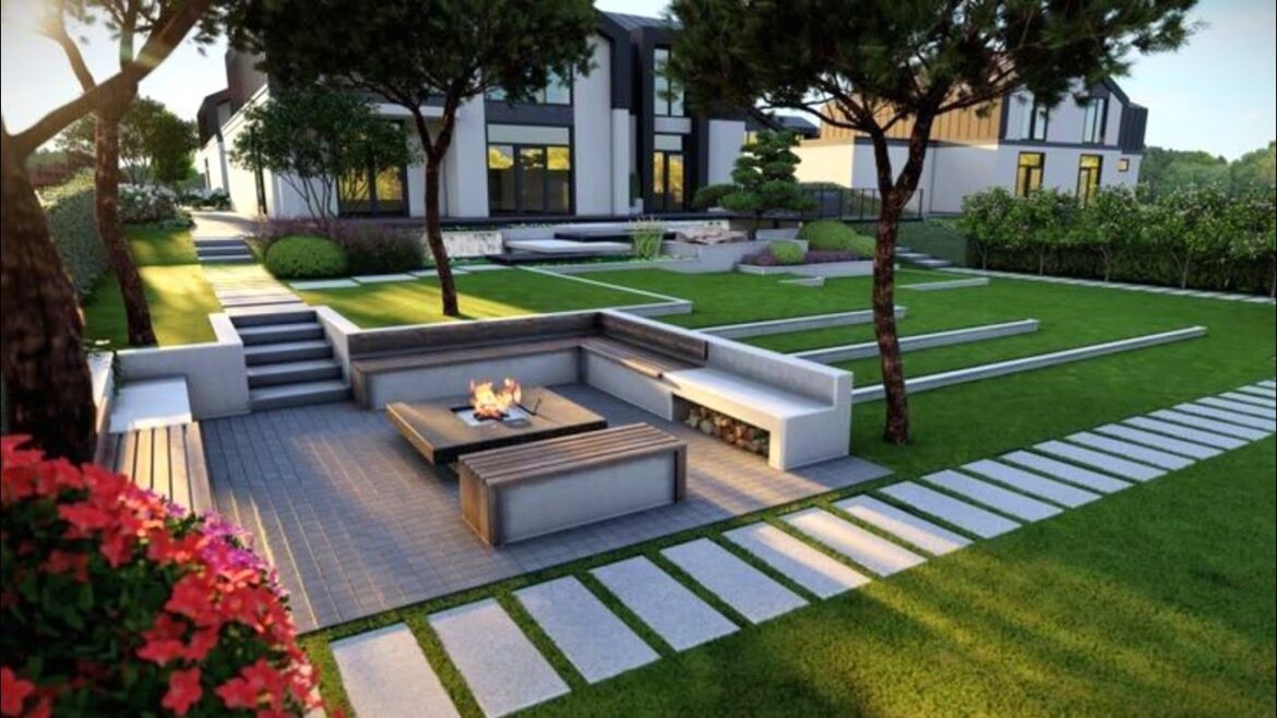 Outdoor simple garden landscape design backyard patio with fire pit ideayet stunning#simplegardening Outdoor simple garden landscape design backyard patio with fire pit ideayet stunning#simplegardening