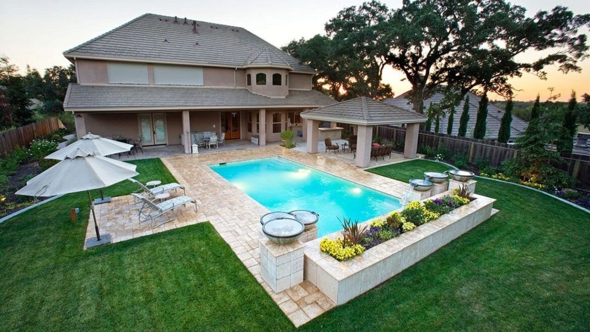 TOP! 100+ LANDSCAPING AROUND INGROUND POOL DESIGN | TIPS FOR DECORATING STUNNING BACKYARD POOL IDEAS