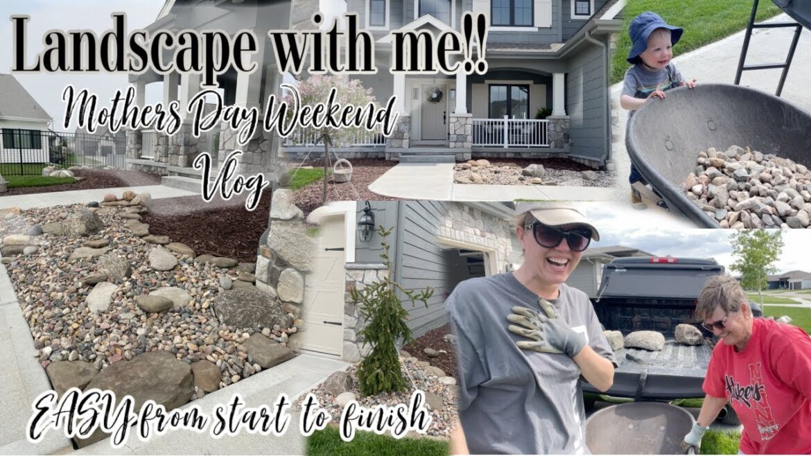 GARDEN & LANDSCAPE WITH ME!! | MOTHERS DAY WEEKEND VLOG
