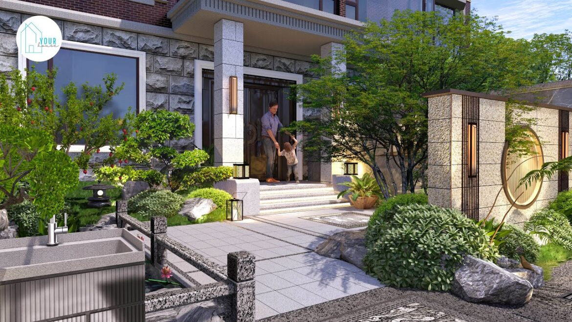 The garden in front of the villa shows the class of its owner | Garden design ideas