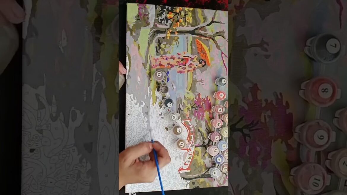 Japanese Garden | Paint By Numbers Satisfying Full Process Time-lapse | #ARTherapy | #shorts #art Japanese Garden | Paint By Numbers Satisfying Full Process Time-lapse | #ARTherapy | #shorts #art
