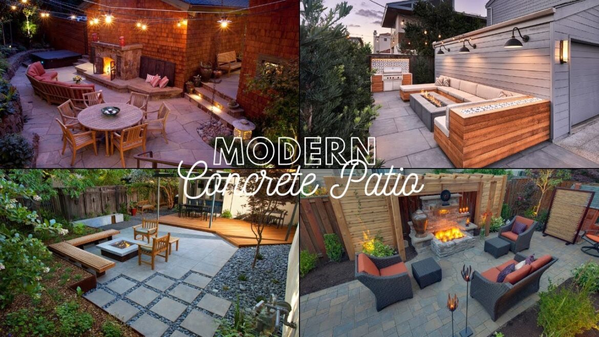 100 Modern Concrete Patio Design Ideas 2024 - Backyard Concrete Designs - Outdoor Landscaping