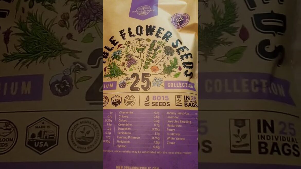 25 Edible Flower Seeds Delivery #food #flowers #gardening #garden