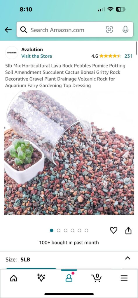 Is there any cheap lava pumice grit mix I can buy? I just bought some lithops and ran out of the grit. I ordered 5 pounds of grit mix for $20! 5 pounds may sound like a lot, but it wasn’t enough for my pots since I mixed some with some other plants as well. 😔