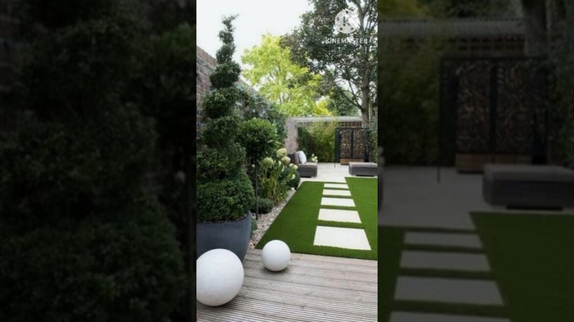 Small Garden Design Ideas/Modern & Minimal Garden Designs #shortsviral #youtubeshorts