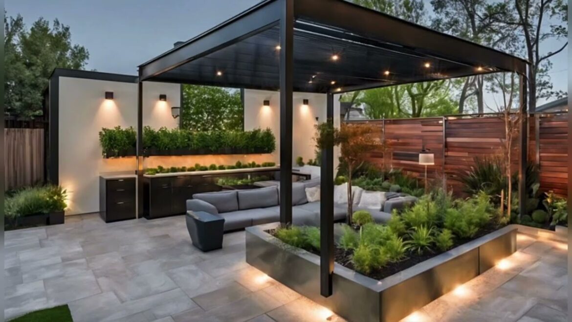 2024 Home Backyard Garden Landscaping home exterior design Patio Design Ideas Modern Backyard garden