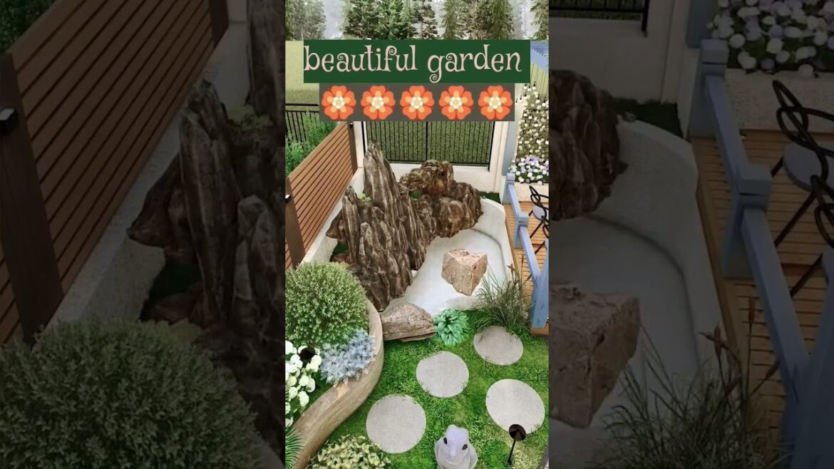 beautiful little garden design #shots #youtubeshorts