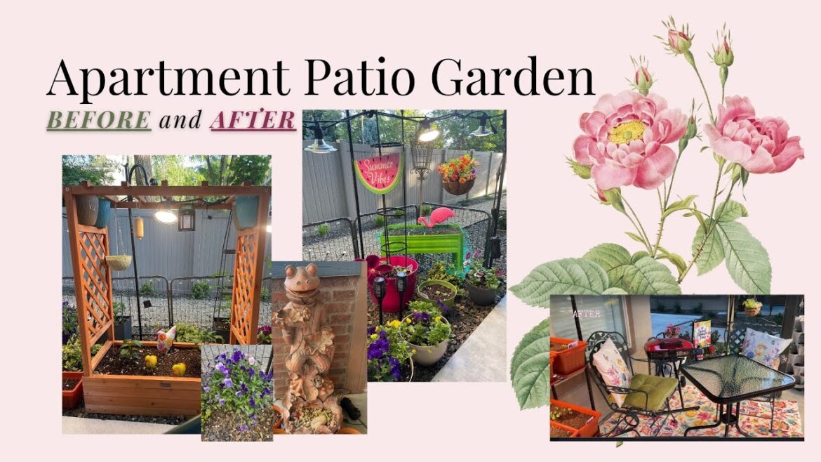 Before & After Apartment Patio Makeover / My Secret Garden / Container Garden / Grow in Small Space