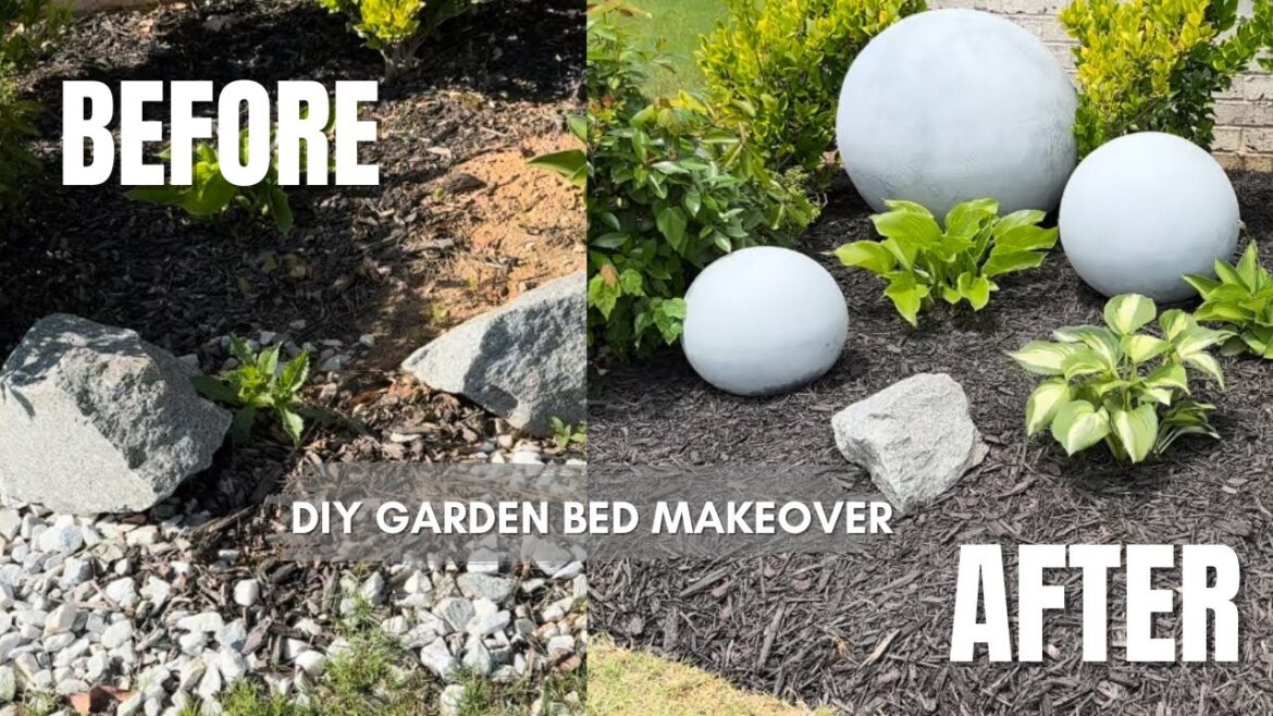 DIY Front Yard Makeover | Modern Garden Bed Landscaping | Garden Spheres