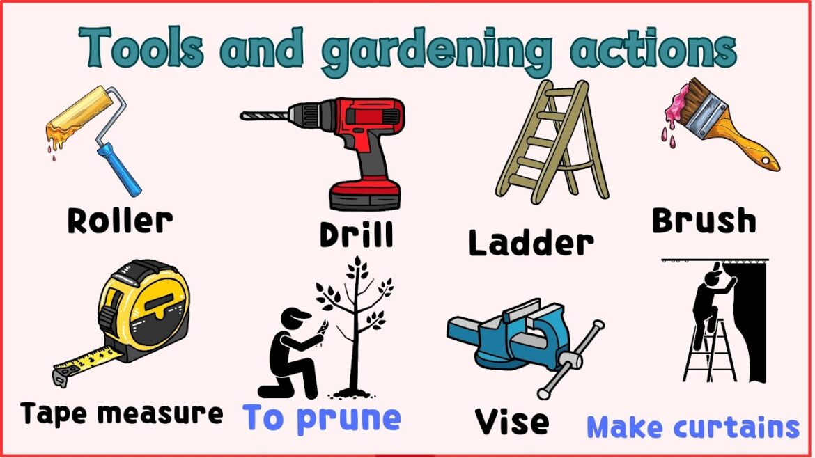 Theme 19: Gardening Tools and Actions Vocabulary #englishvocabulary