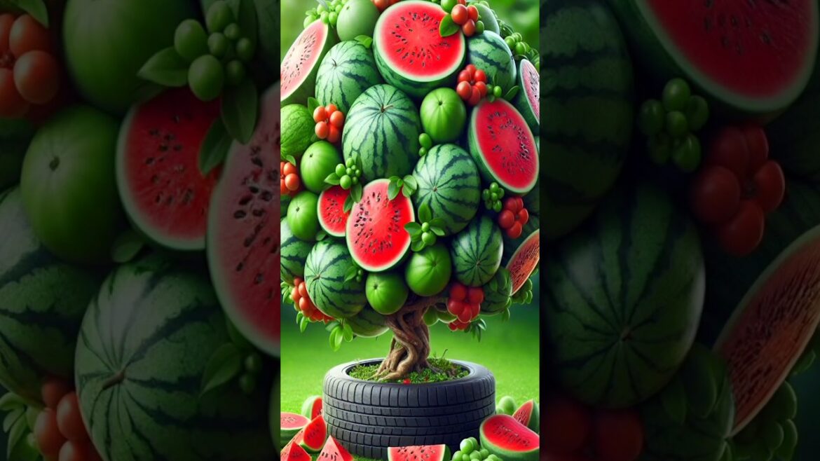 Easy and fast method for growing and planting hybrid fruit trees of watermelon and guava #gardening