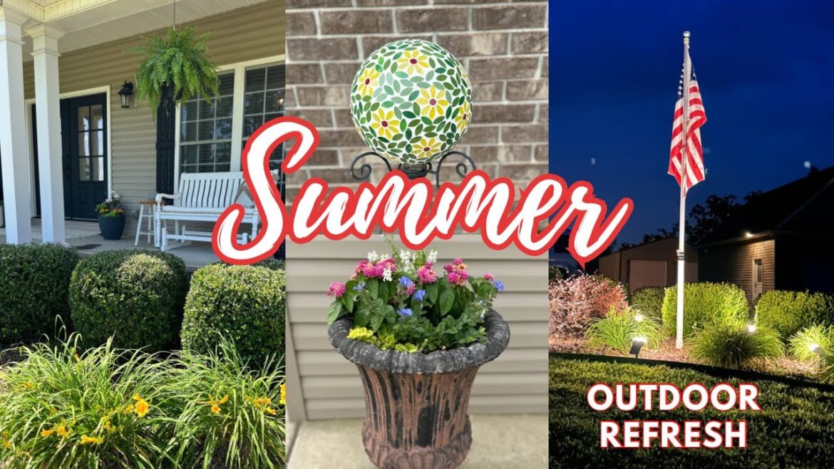 SUMMER 2024 OUTDOOR REFRESH | Let's Freshen Up The Landscaping + Add Solar Lights!