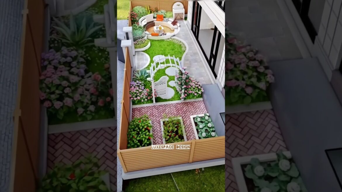 luxury lawn area | small lawn design #shorts #luxury #viral #home #lawn #gardening #trend