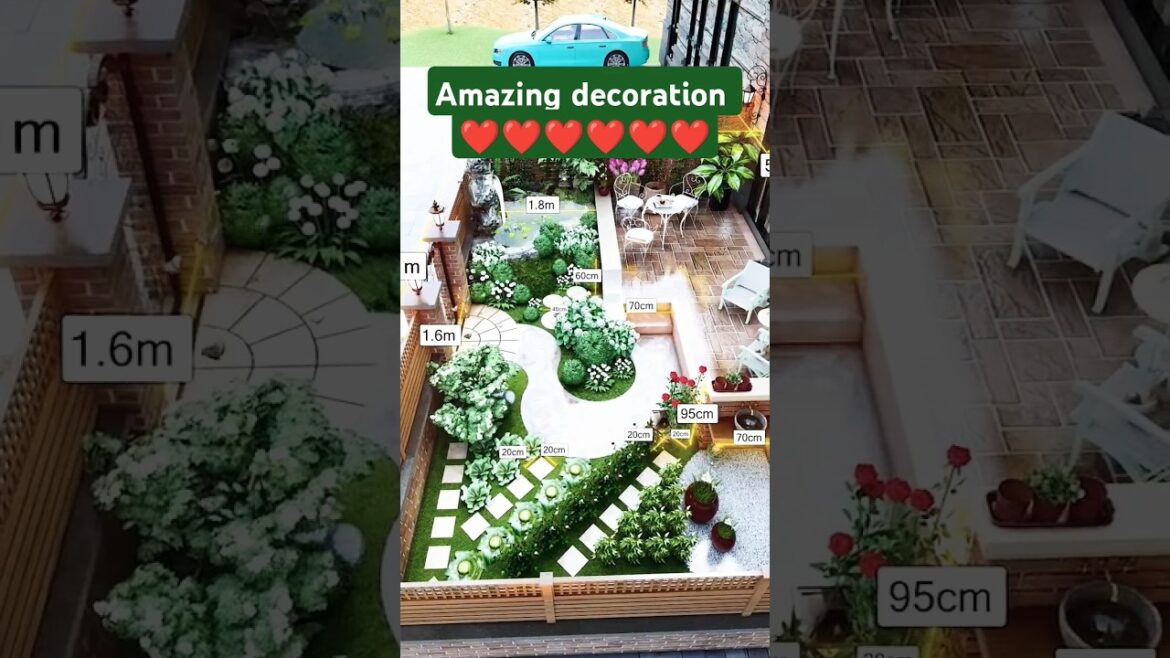 garden design with measurement❤️#shots #youtube shorts