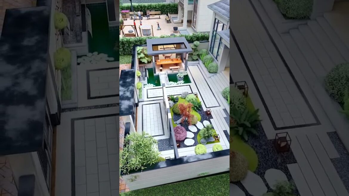 Villa Garden 🏡 Design #shorts