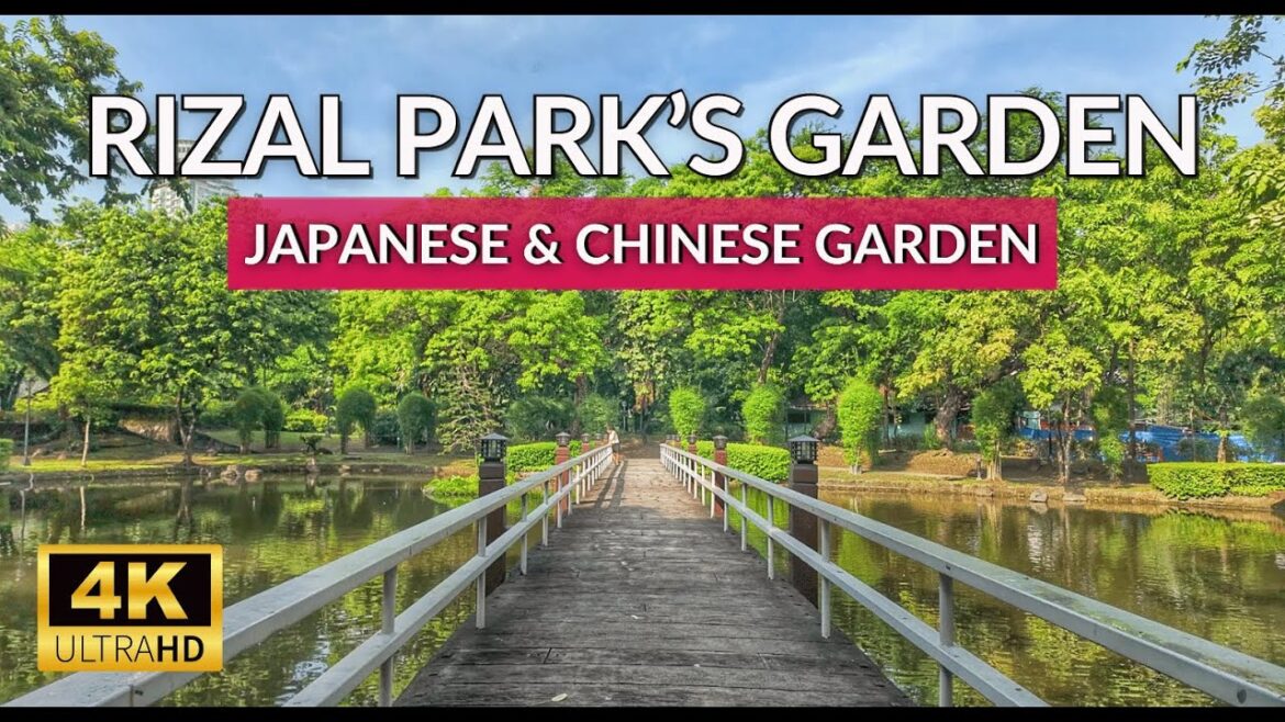 Japanese & Chinese Garden in Rizal Park | Hidden Gem Of  Luneta Park Walking Tour Philippines 4K