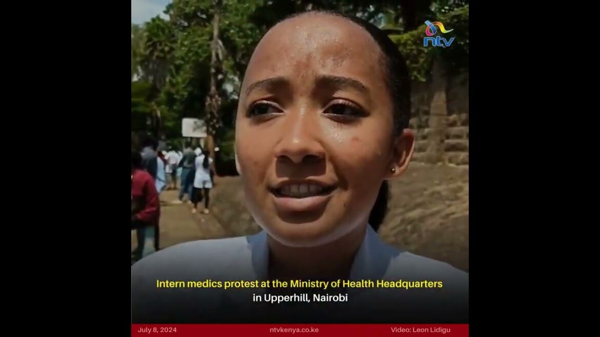 NTV Kenya 'You find a graduate doctor doing domestic work,' medical student says amid protest
