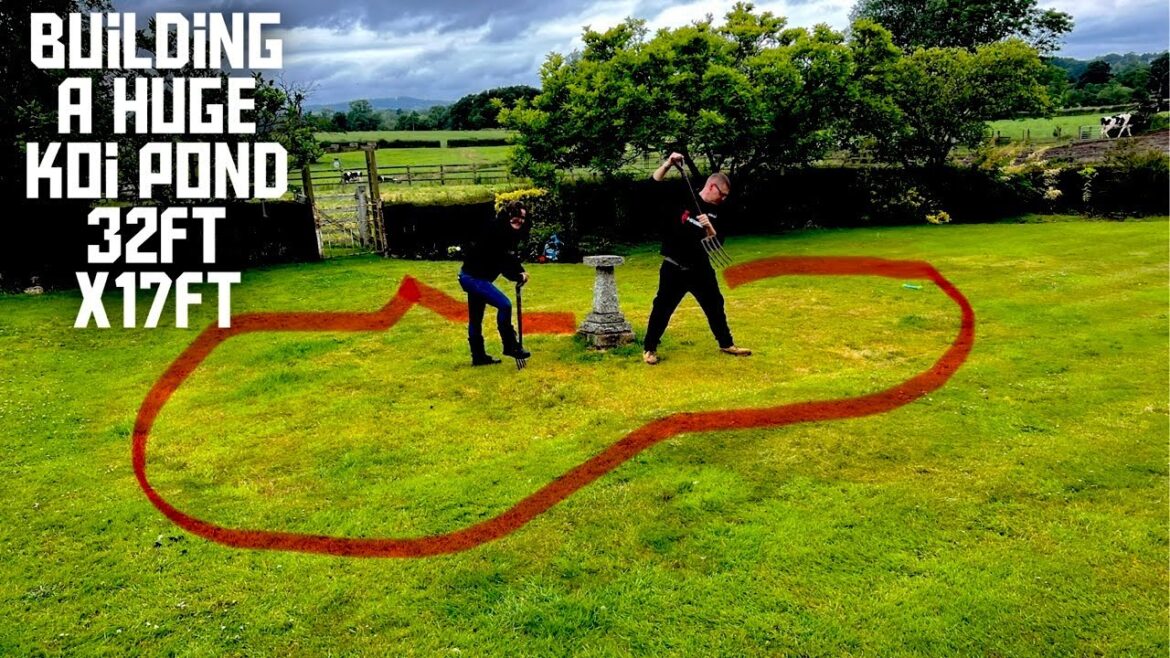HUGE KOI POND BUILD PROJECT 10.000 GALLONS, THE PLANS HAVE STARTED EPIC HUGE KOI POND BUILD PROJECT 10.000 GALLONS, THE PLANS HAVE STARTED **EPIC**
