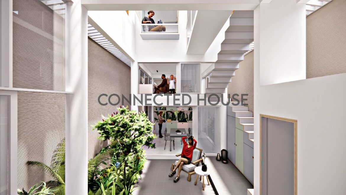 Stylish Small Home Interiors & Mini Garden Tips | Small House Design | Enscape Render