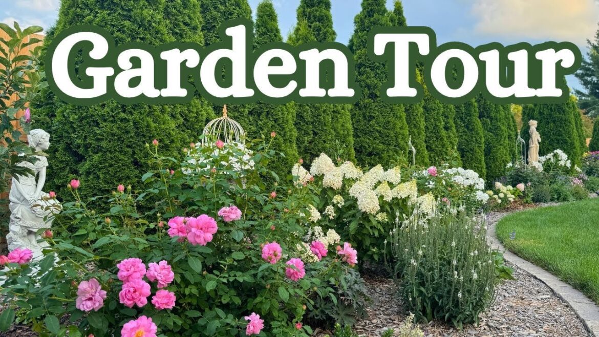 July Garden Tour, Thrift Find, and Visit My Mom's Midwest Farm Garden! 🙂⛲🌸
