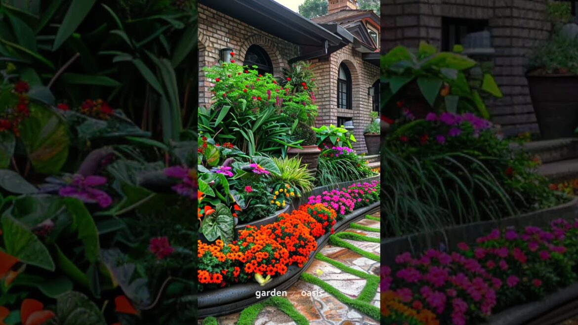 Front Yard Landscape Ideas p.10 #garden #backyardgardendesign #shorts