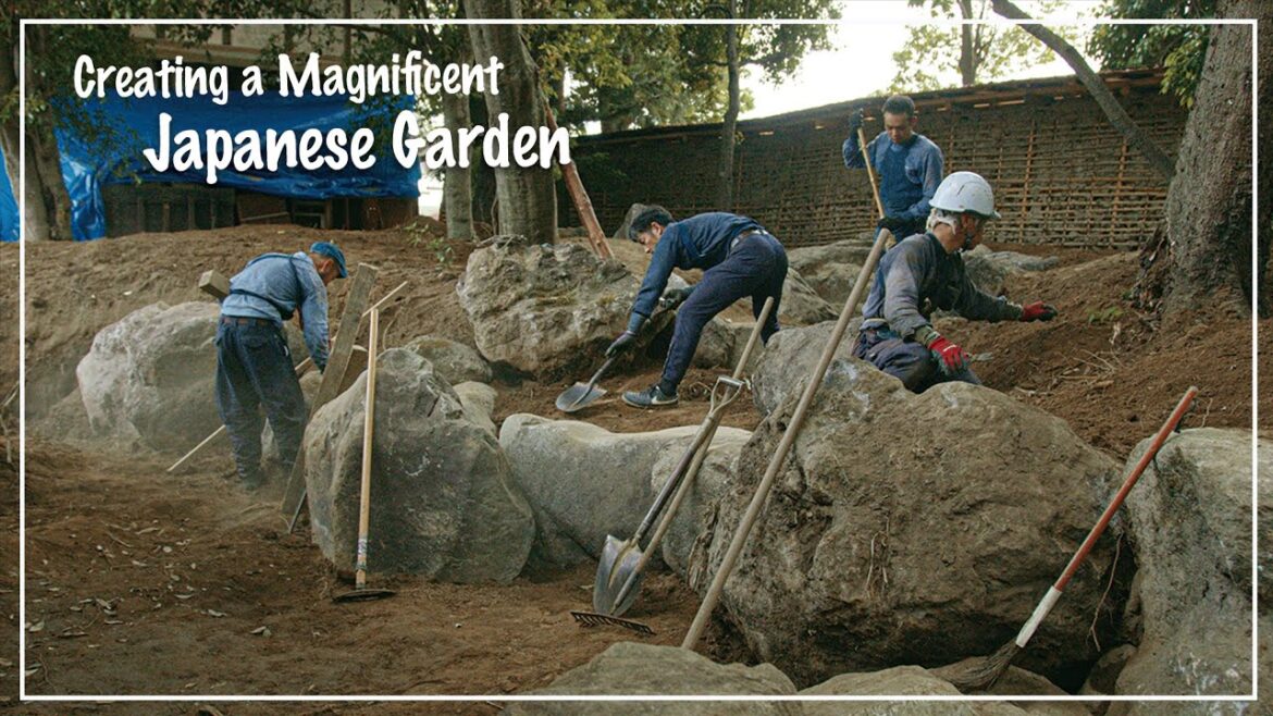 (Pro.58 - Ep.2)  Creating River and waterfall. Very large Japanese garden construction project.!