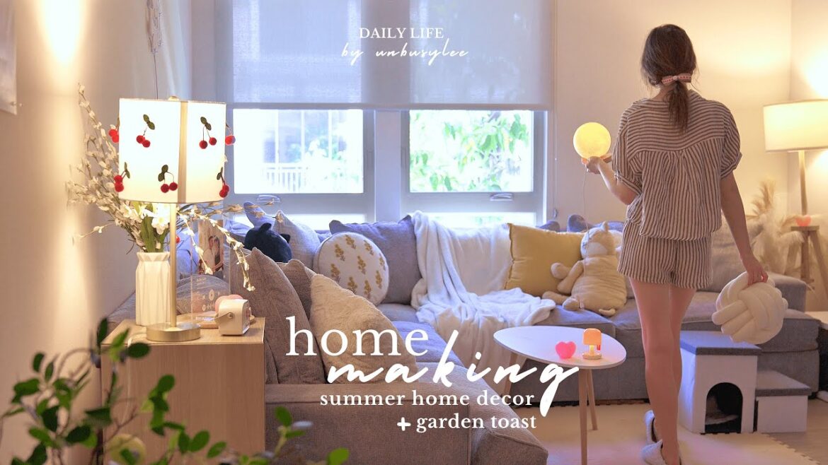 Edible flower garden toast🌼🍄🍞 Aesthetic ARTSY home decor ideas for the summer🍒🛋️ Cozy diaries | VLOG