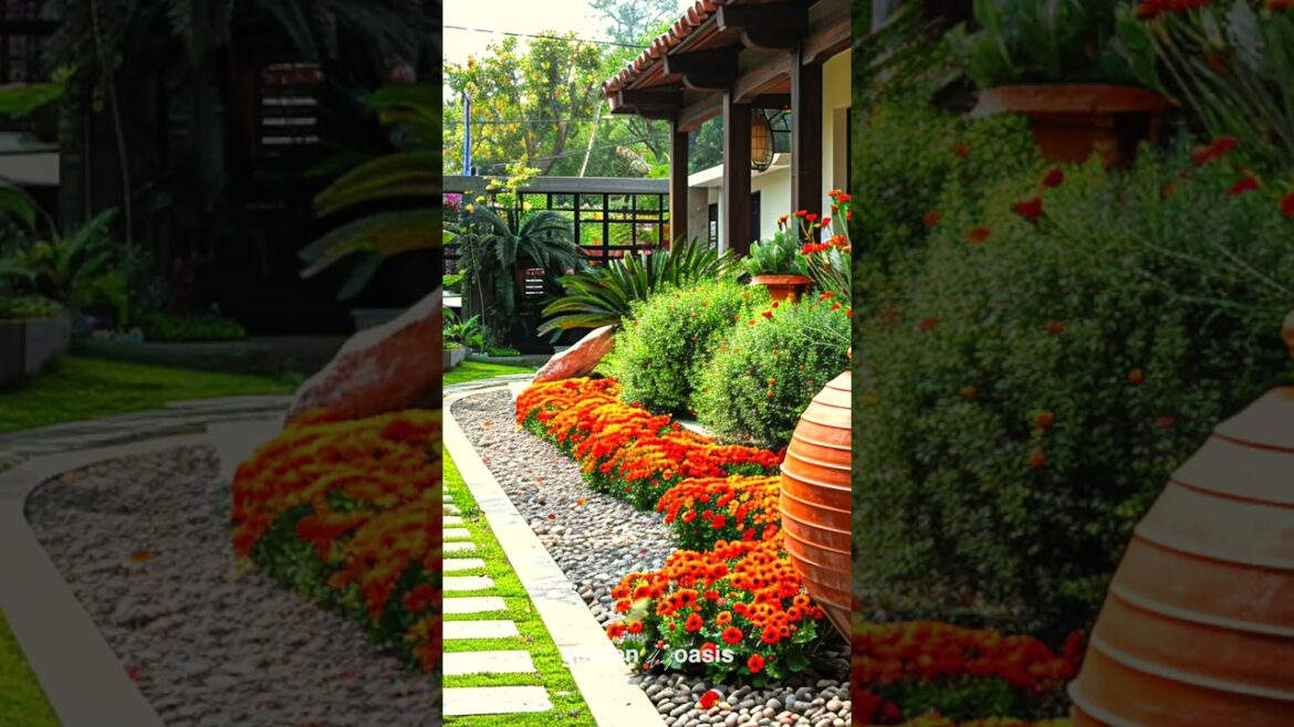 Front Yard Landscape Ideas p.48 #garden #shorts #frontyarddesign