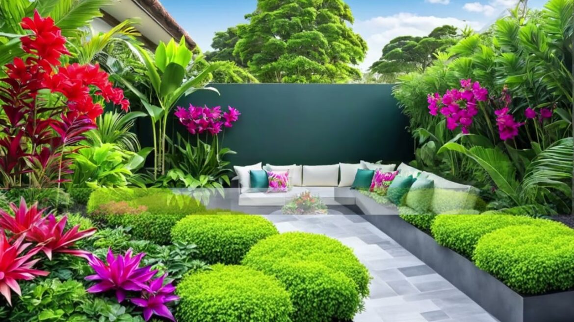 Transform Your Terrace: Stunning Tropical Lush and Flower Garden Design Ideas 2024