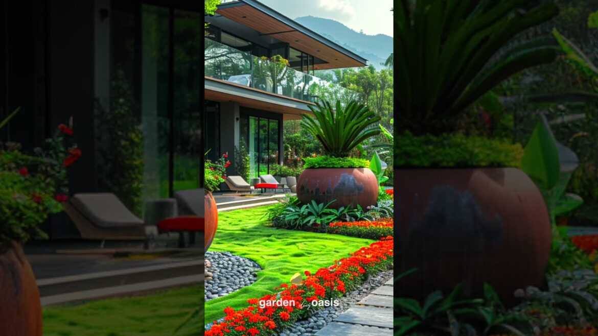 Front Yard Landscape Ideas p.83 #garden #shorts #frontyarddesign