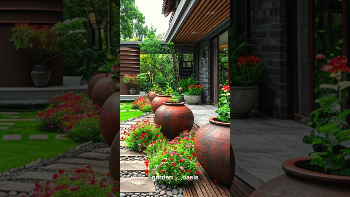 Front Yard Landscape Ideas p.28 #garden #backyardgardendesign #shorts